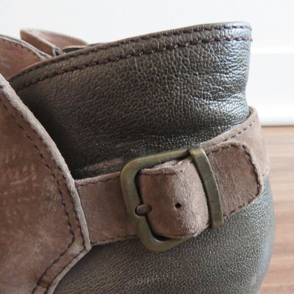 DANSKO Shirley Suede Leather Stacked Heel Ankle Boots in Taupe Size EU 40 - Picture 6 of 14